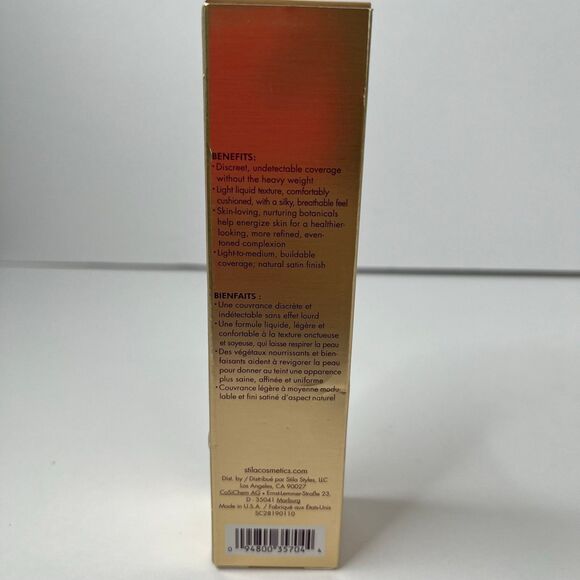 New Stila Hide & Chic Fluid Foundation Cosmetic Makeup, Tan 4 #351 - Picture 3 of 8